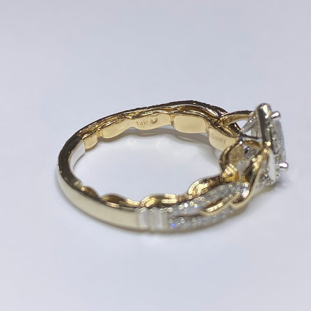 Enchanted Disney Fine Jewelry 1/4 C.T. T.W. Genuine Diamond 10K White &  Rose Gold 